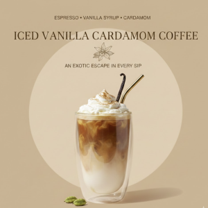 Iced Vanilla Cardamom Coffee là thức uống này mang lại trải nghiệm hương vị mới lạ và đầy lôi cuốn. Đây chính là lựa chọn lý tưởng cho những ngày cần sự tỉnh táo và phá cách.